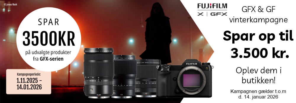 GFX og GF kampagne Spar op til 3.500 kr. oplev dem i butikken. kampagnen gælder t.o.m. 14. januar 2026.